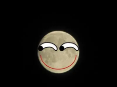 月亮诡异的笑，像人脸（月亮持续活动引起的幻想）